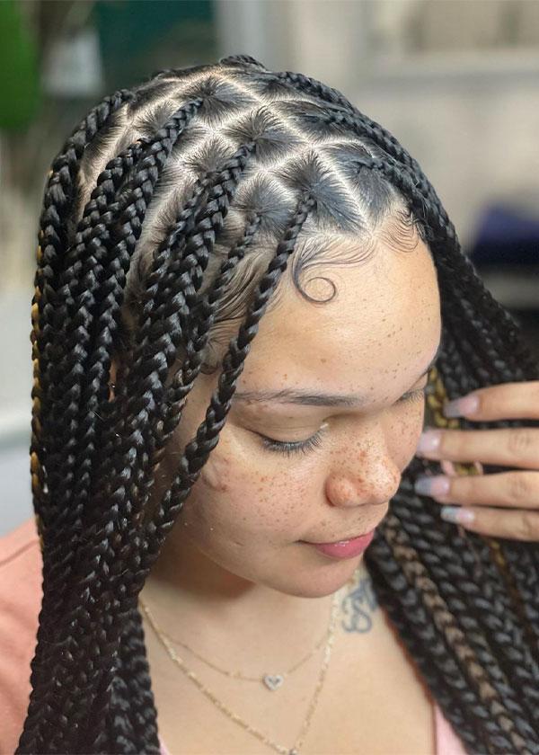 Knotless box braids