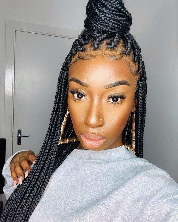 Box braids updo